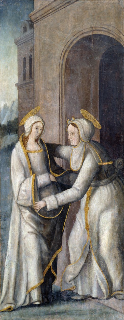 The Visitation, Left Hand Panel from a Triptych by French School