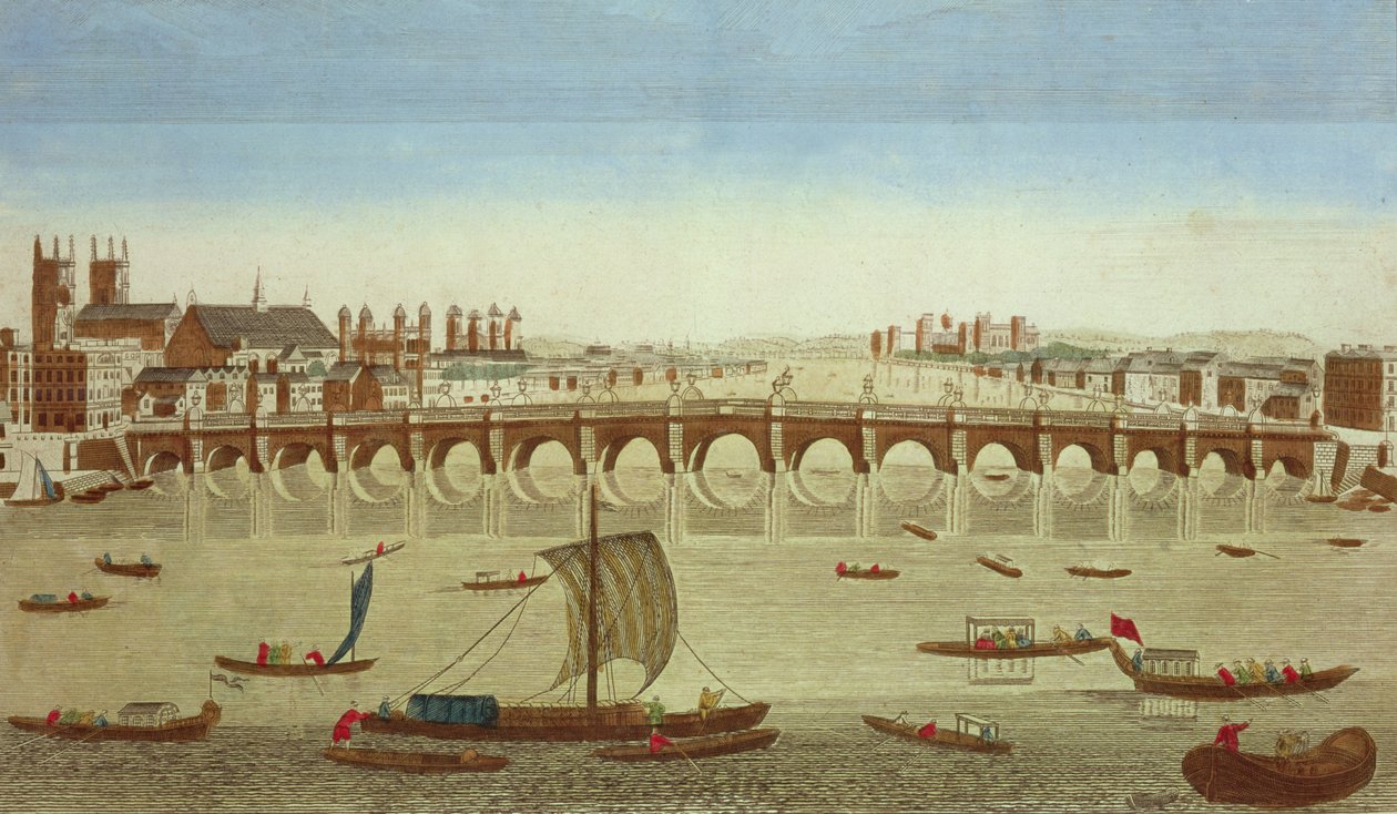 View of Westminster Bridge from the North by French School