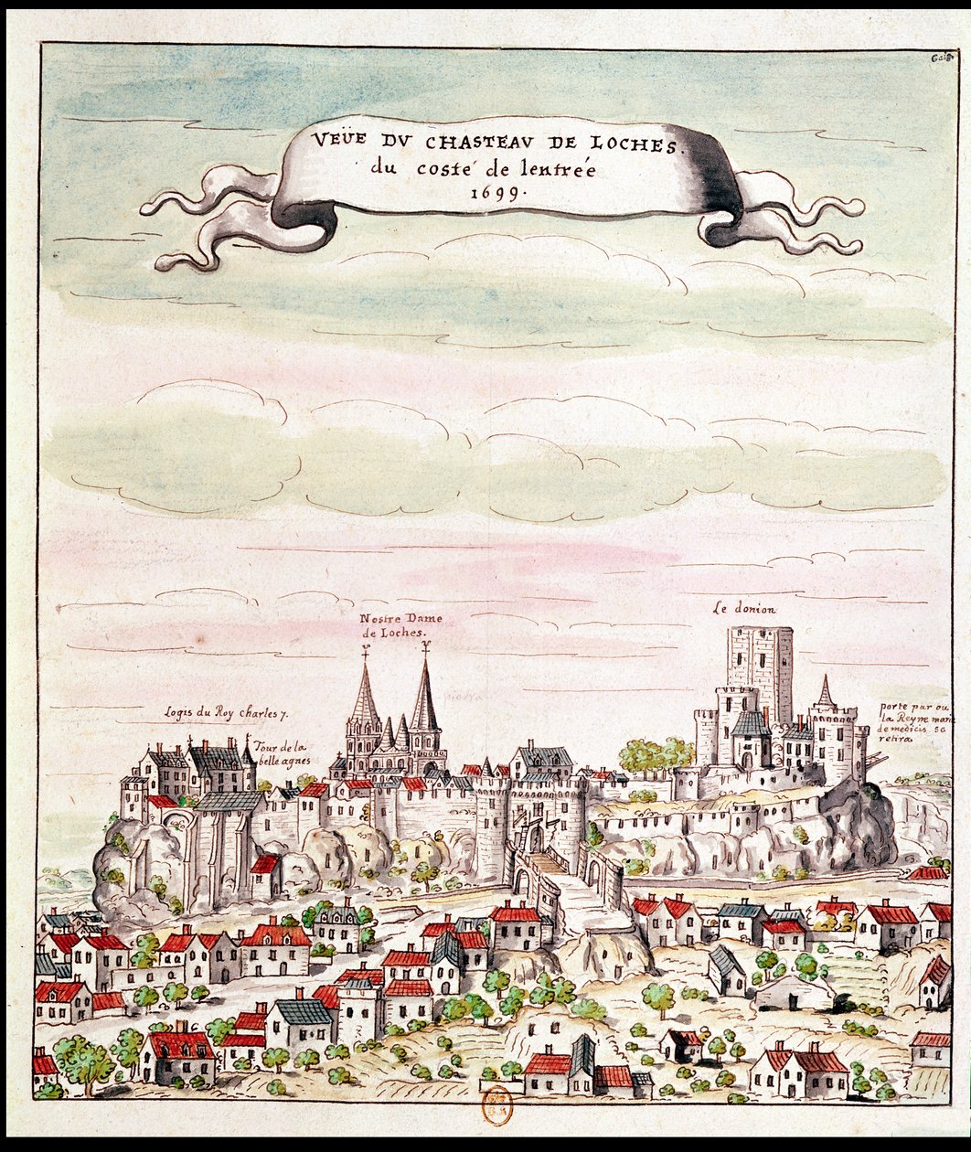 View of the Chateau de Loches by French School