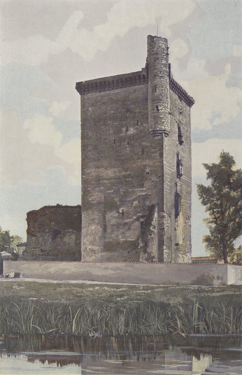 Lesparre, Castle Keep, West View by French Photographer