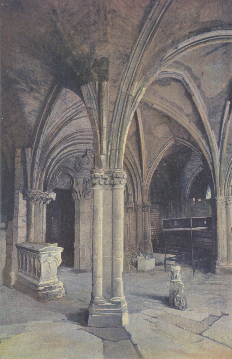 Saint-Pere-sous-Vezelay, Church, West Porch (before restoration) by French Photographer