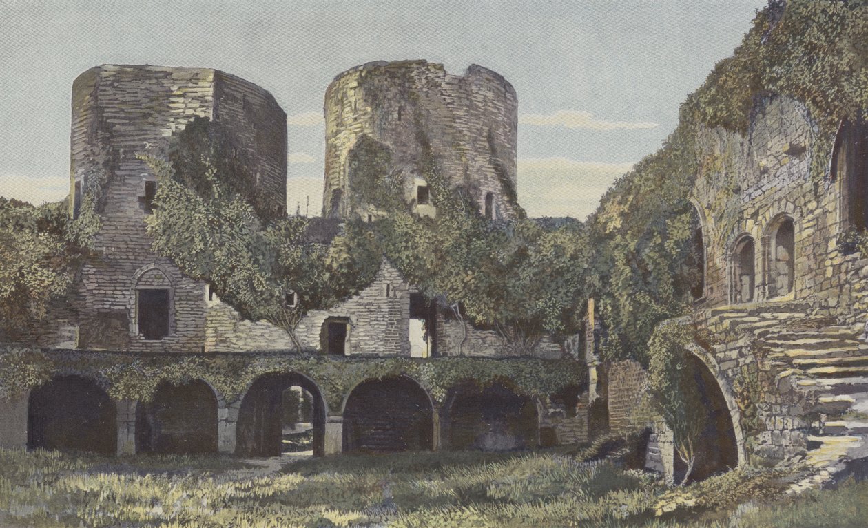 Villandraut, Castle, Courtyard Side by French Photographer