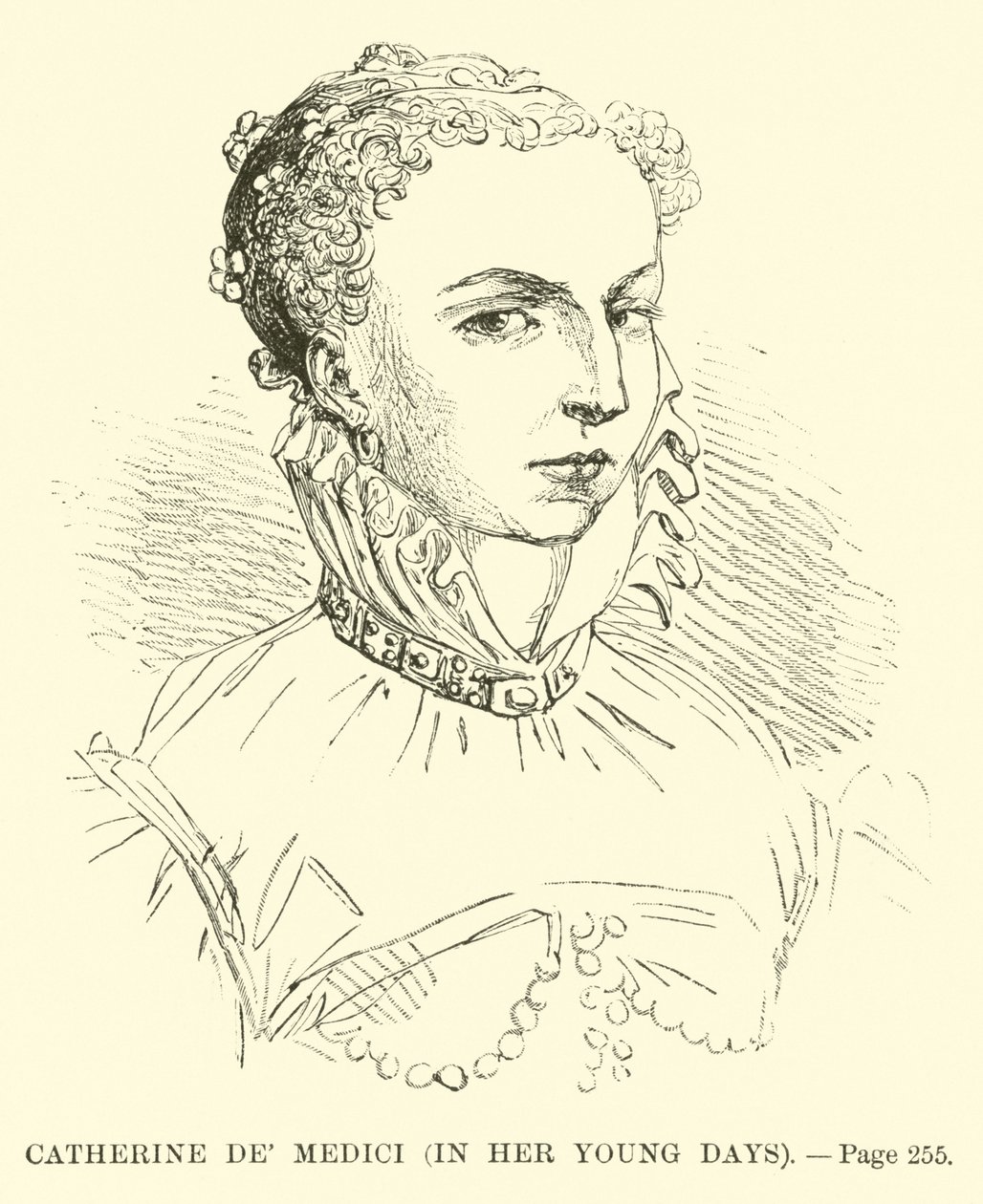 Catherine de Medici in her young days by French School