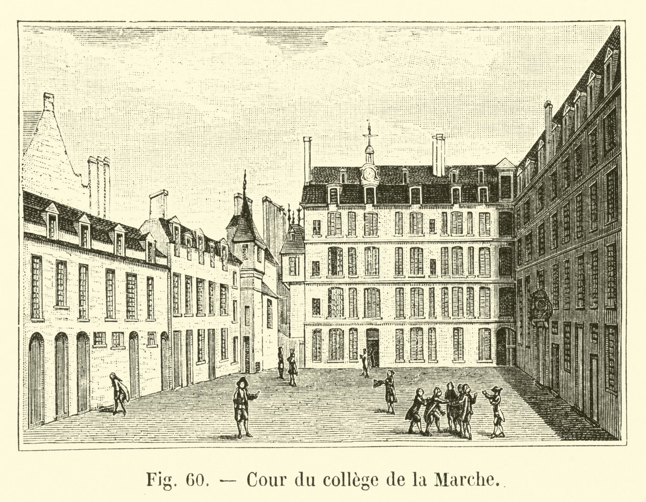 Courtyard of the College of la Marche by French School