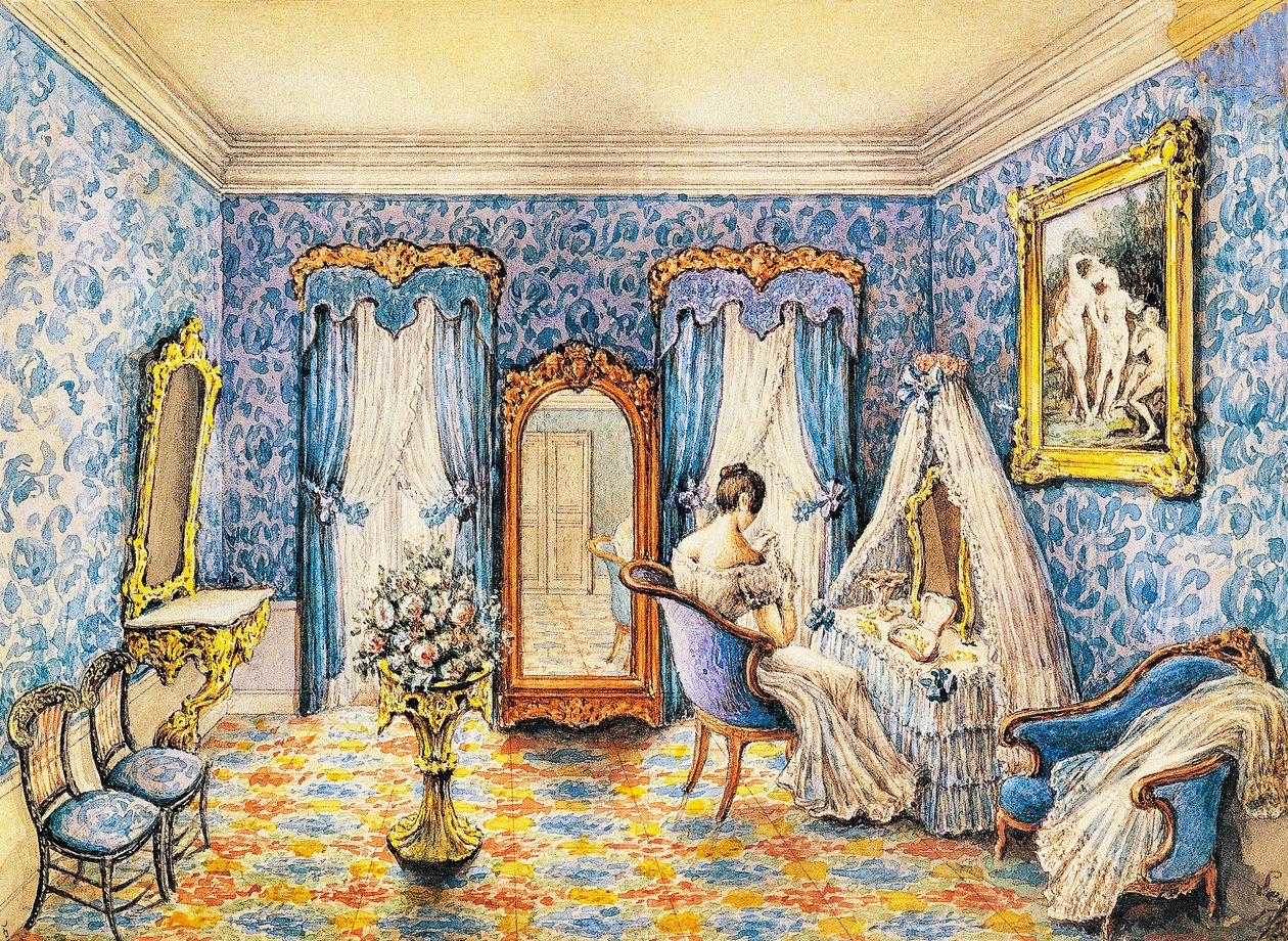 Design for boudoir by French School
