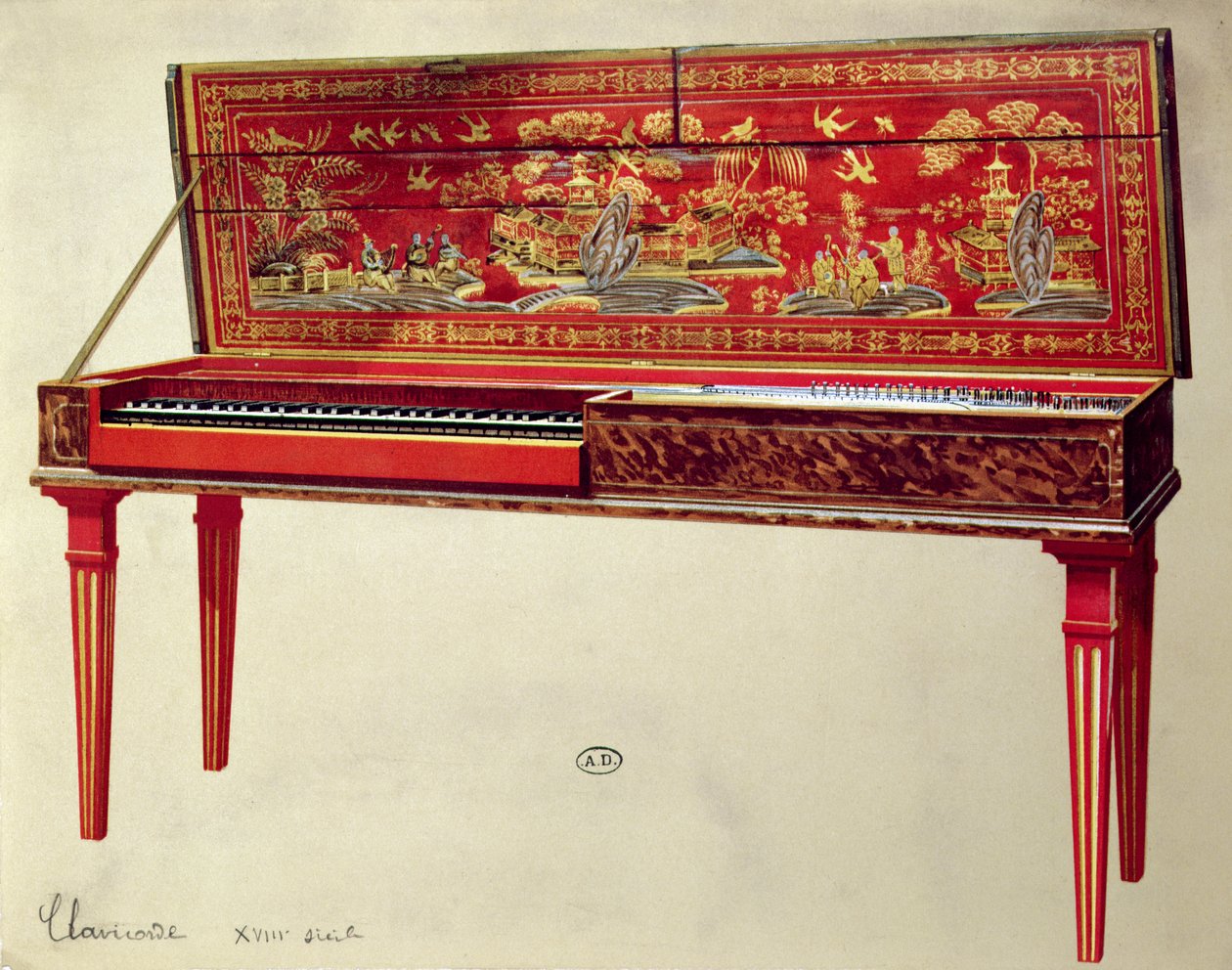 Eighteenth Century Clavichord by French School