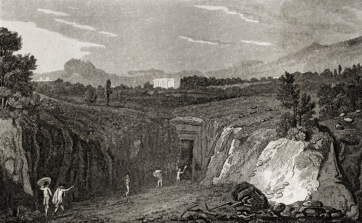 Excavation Leading to the Remains of Herculaneum by French School
