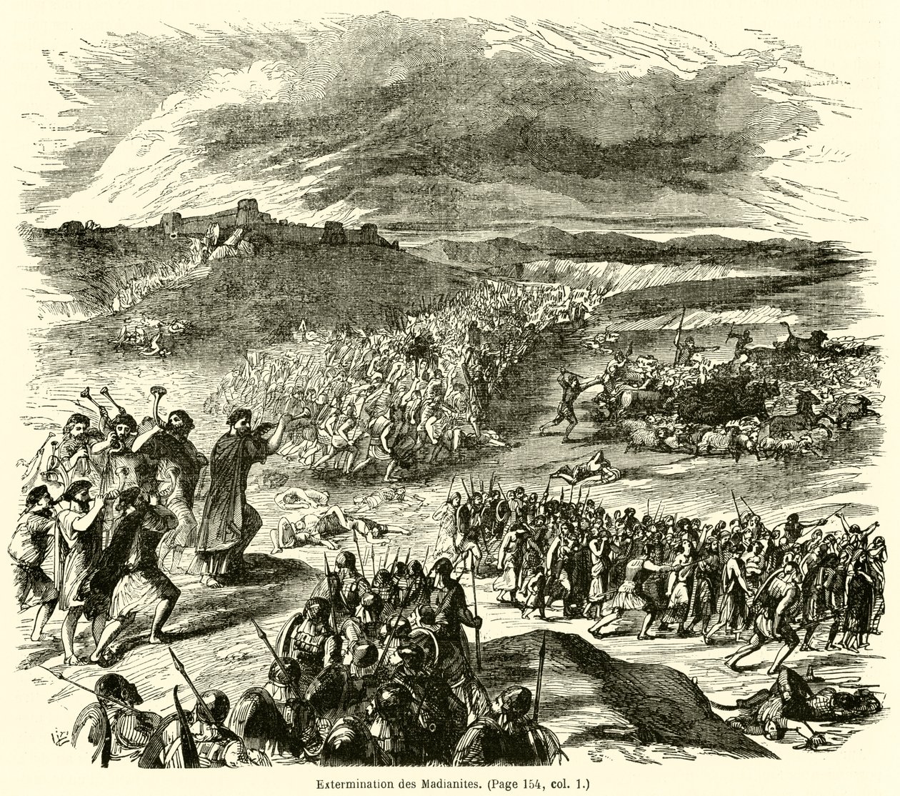 Extermination of the Midianites by French School