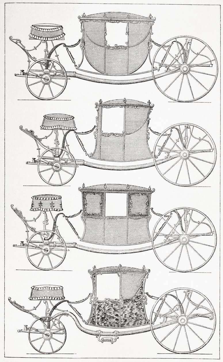 Fashionable Coaches of the 18th Century, 1875 by French School