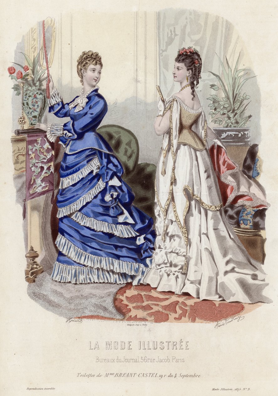 French fashion plate, late 19th century by French School