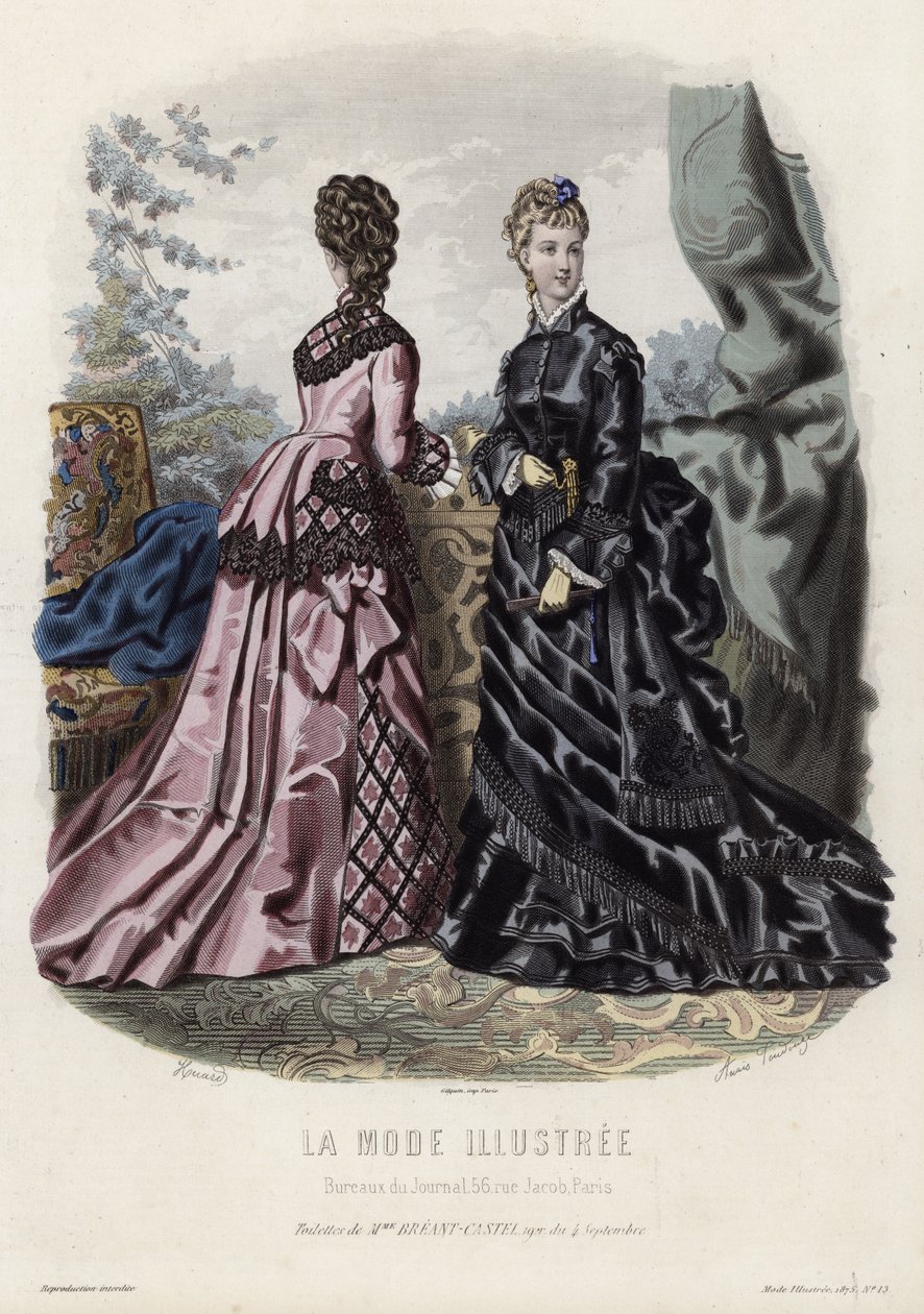 French Fashion Plate, Late 19th Century by French School