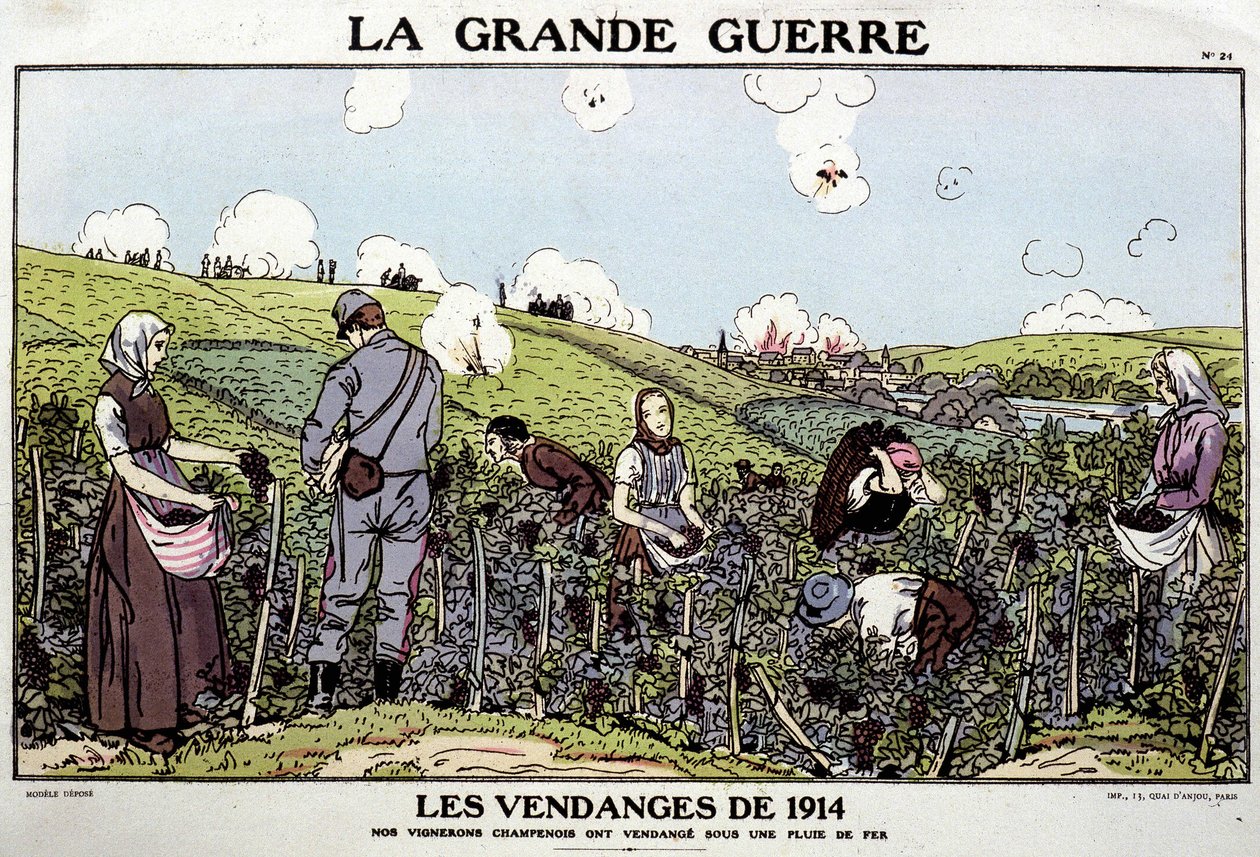 Harvest of 1914 by French School