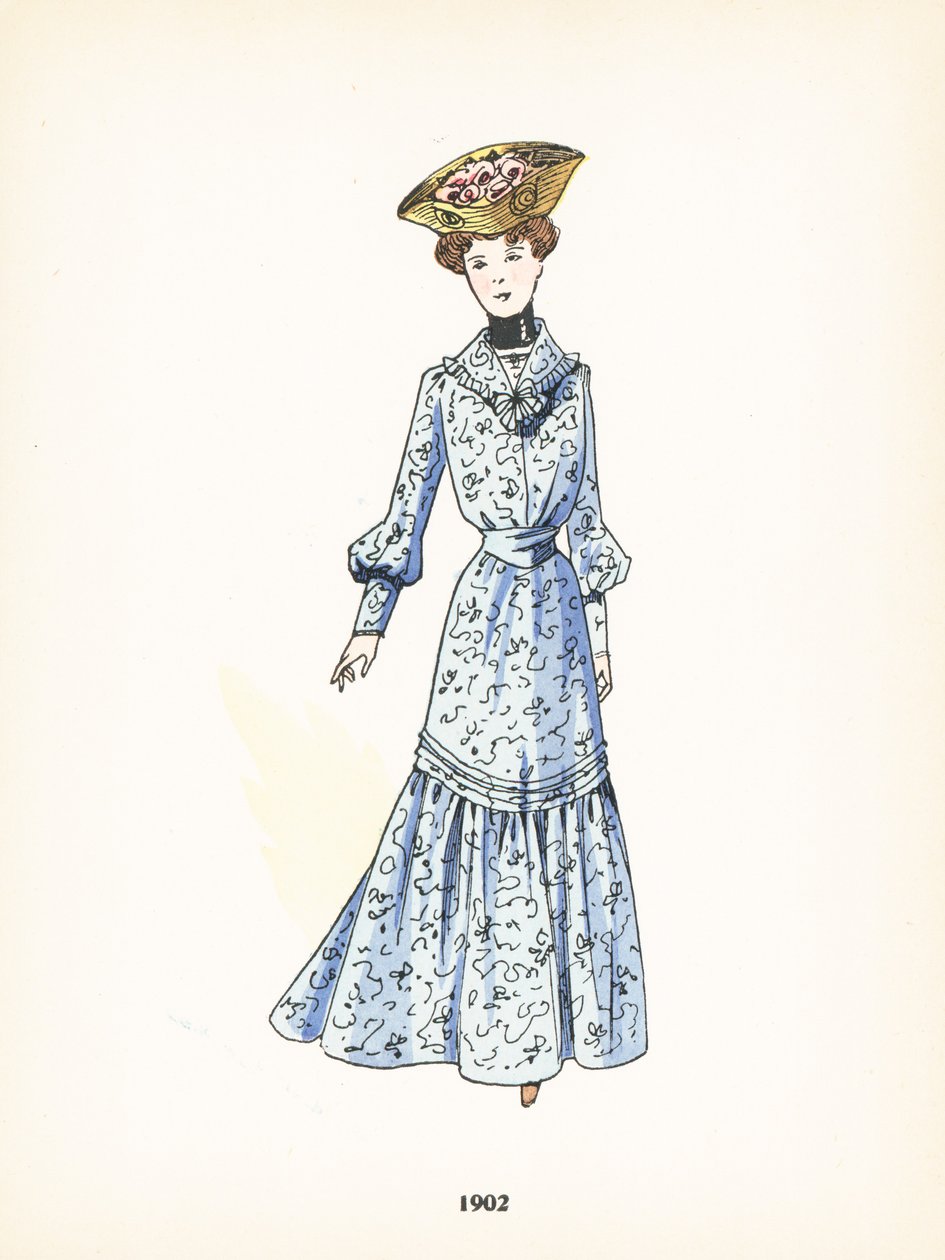 Ladies fashion, 1902 by French School