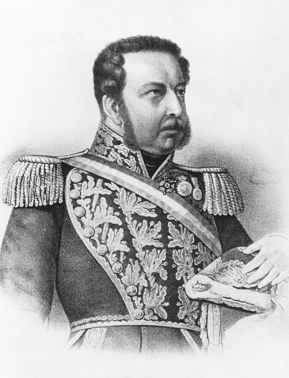 Manuel Bulnes (lithograph) by French School