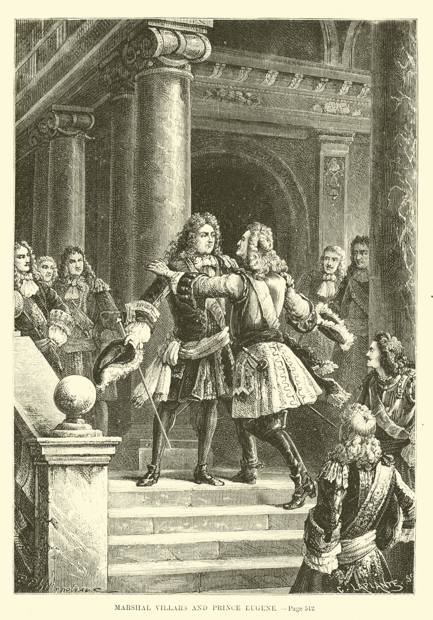 Marshal Villars and Prince Eugene by French School