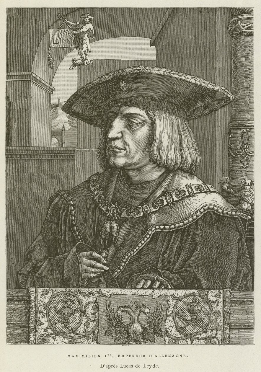 Maximilian I, Holy Roman Emperor (engraving) by French School