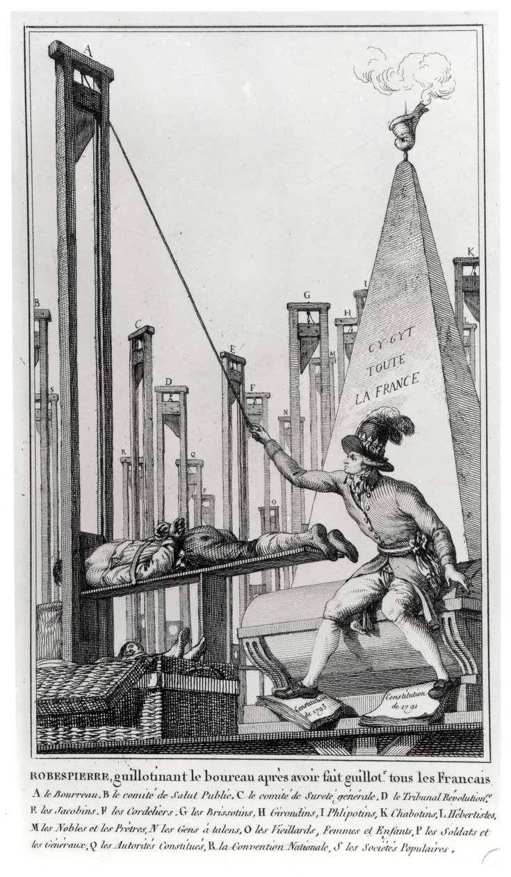 Maximilien de Robespierre Executing the Executioner by French School