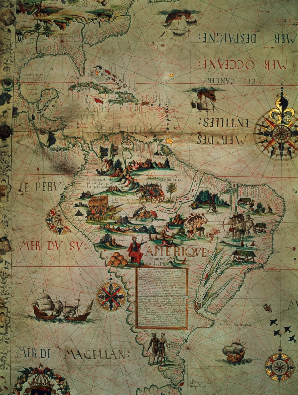 Part of Mexico and South America by French School
