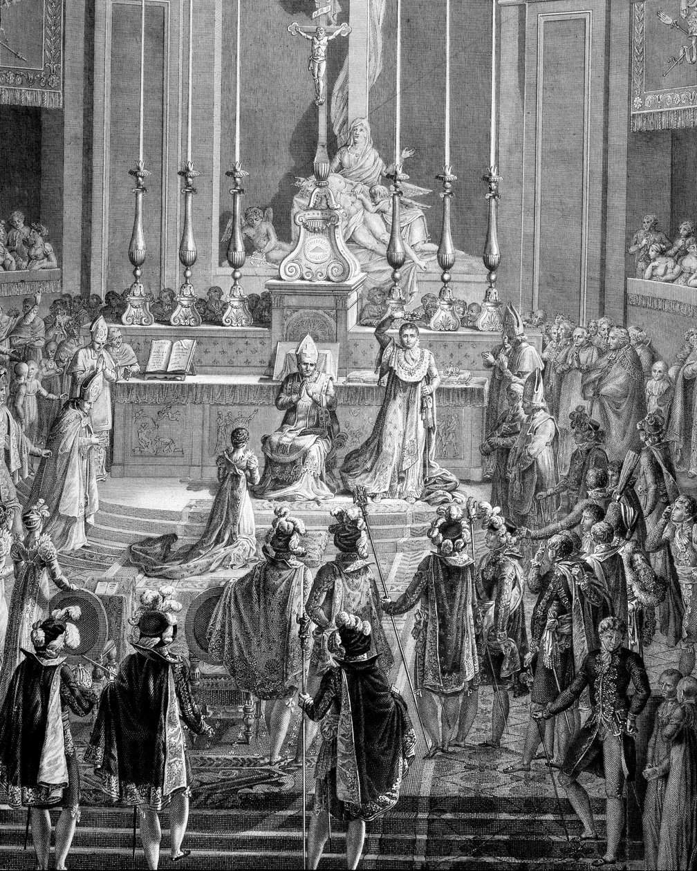 Coronation of Napoleon 1st by French School