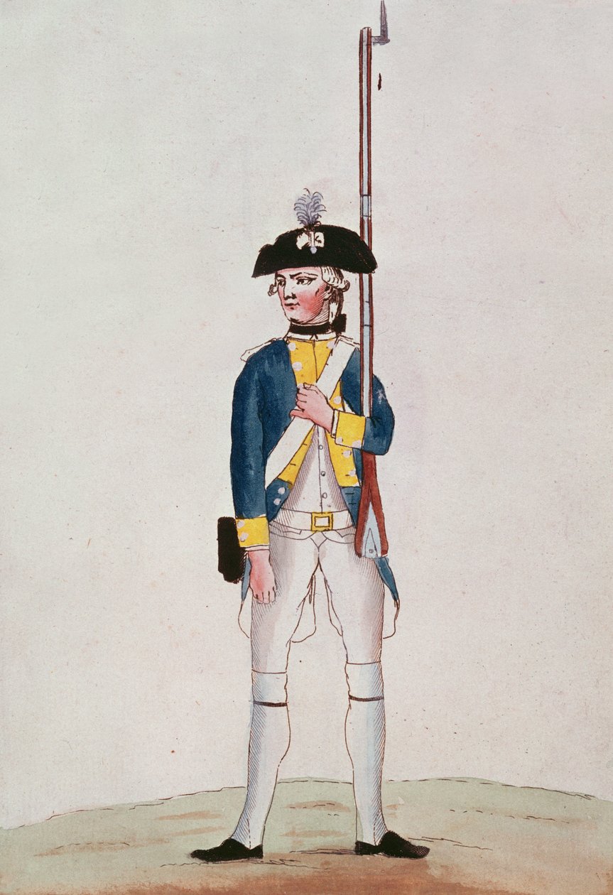 Soldier of the Regiment Royal-Deux-Ponts, c.1780 by French School