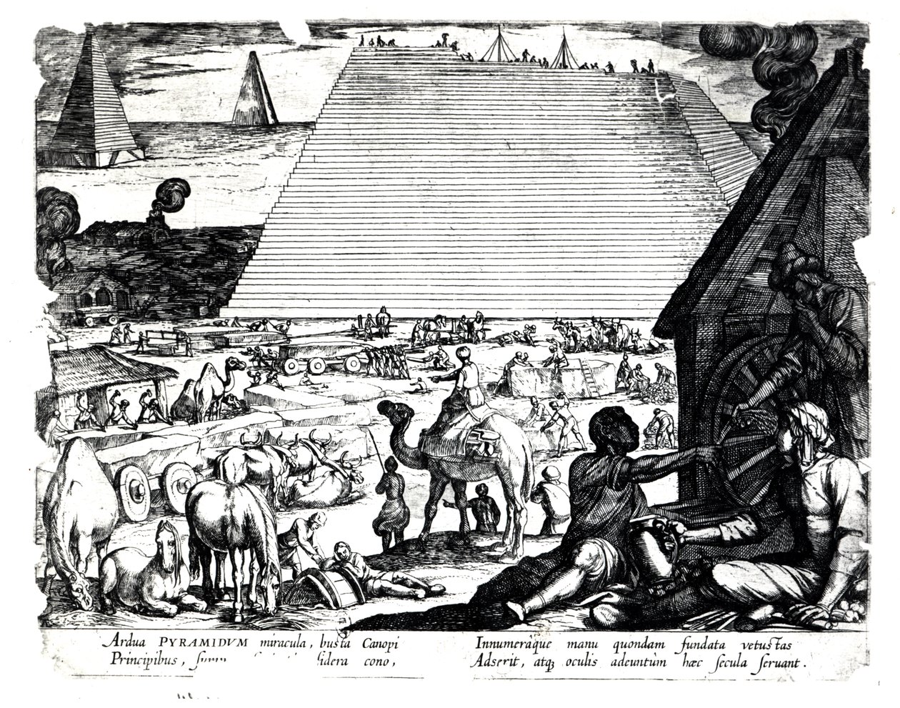 The Construction of the Pyramids by French School