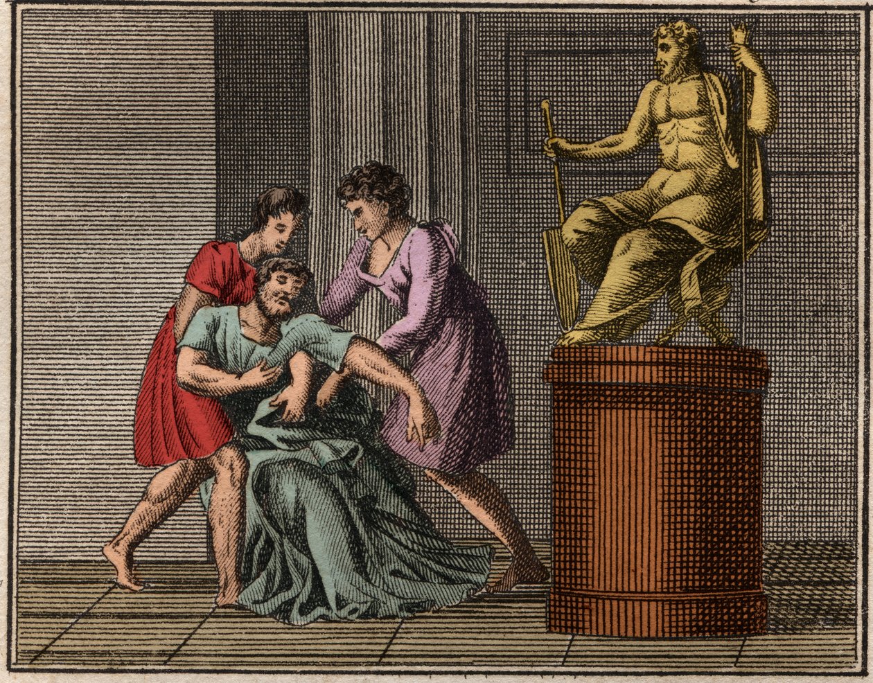 The Death of Demosthenes, 384-322 B.C. by French School