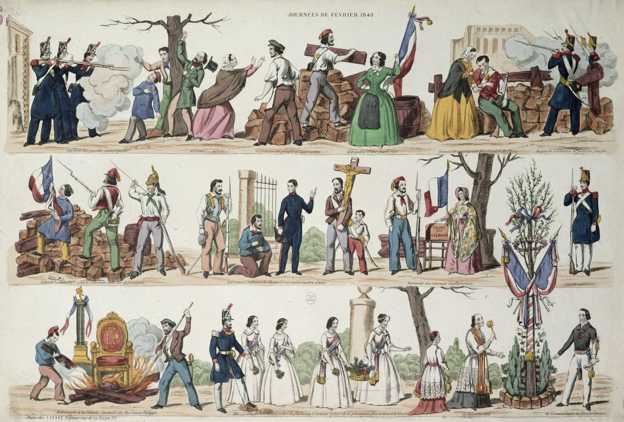 The Events of February 1848 by French School