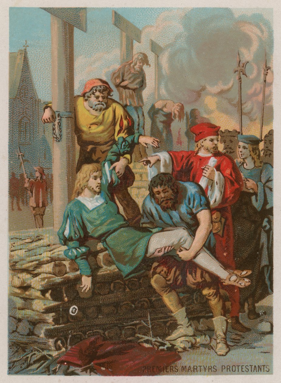 The First Protestant Martyrs by French School