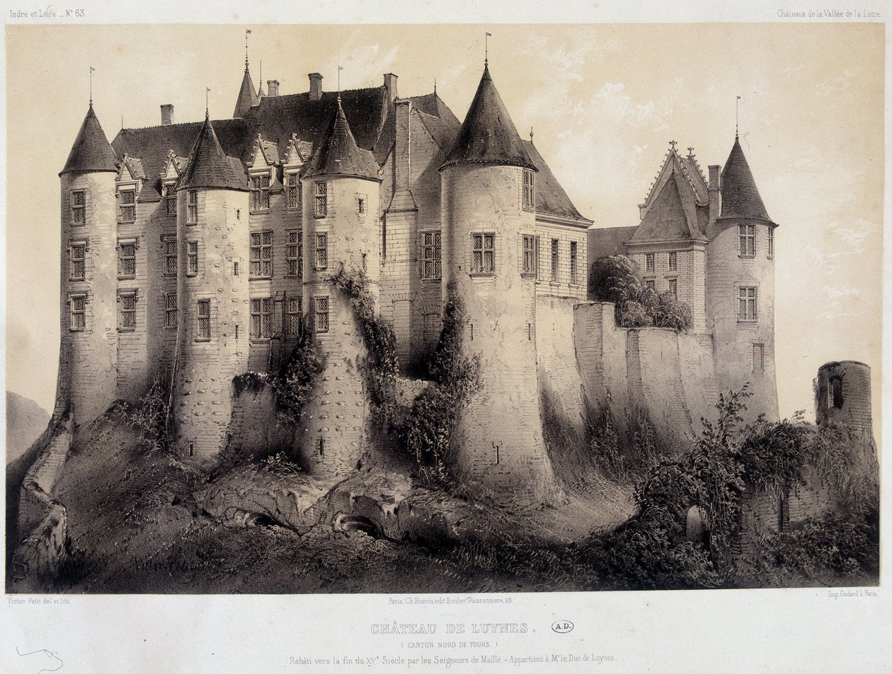 The castle of Luynes (Lithography) by French School