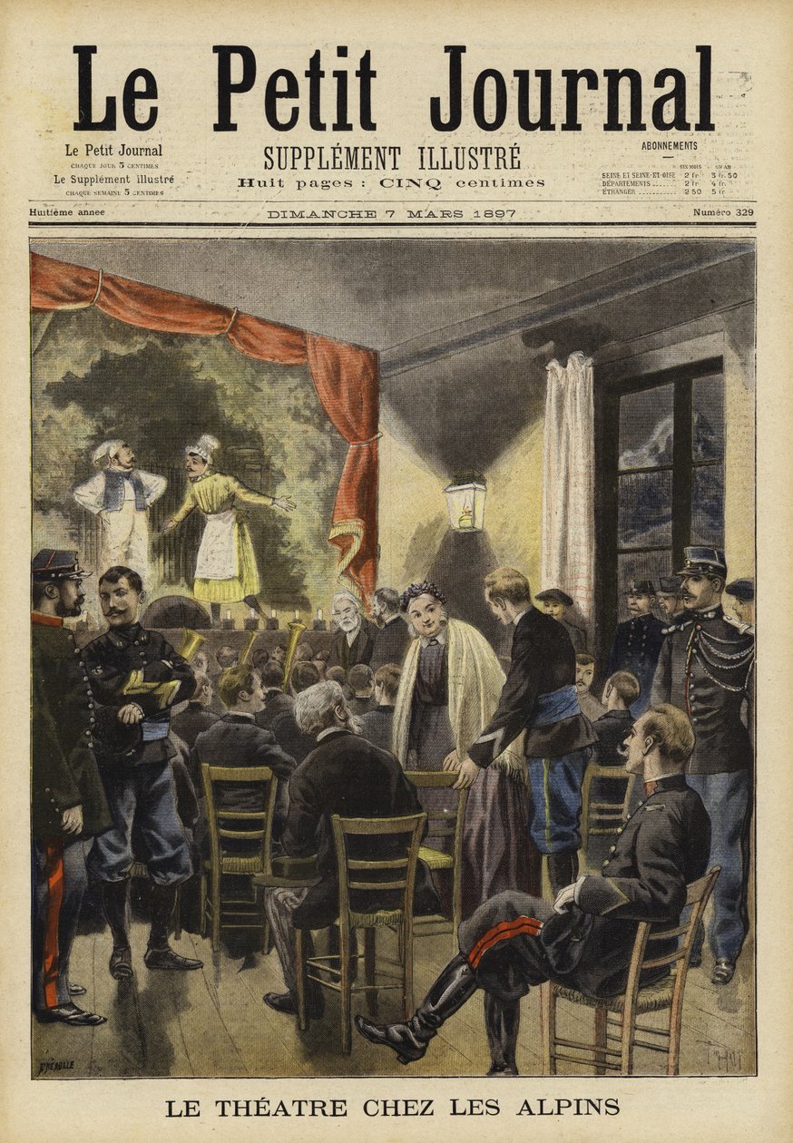 Theatrical entertainment provided by French Alpine troops by French School