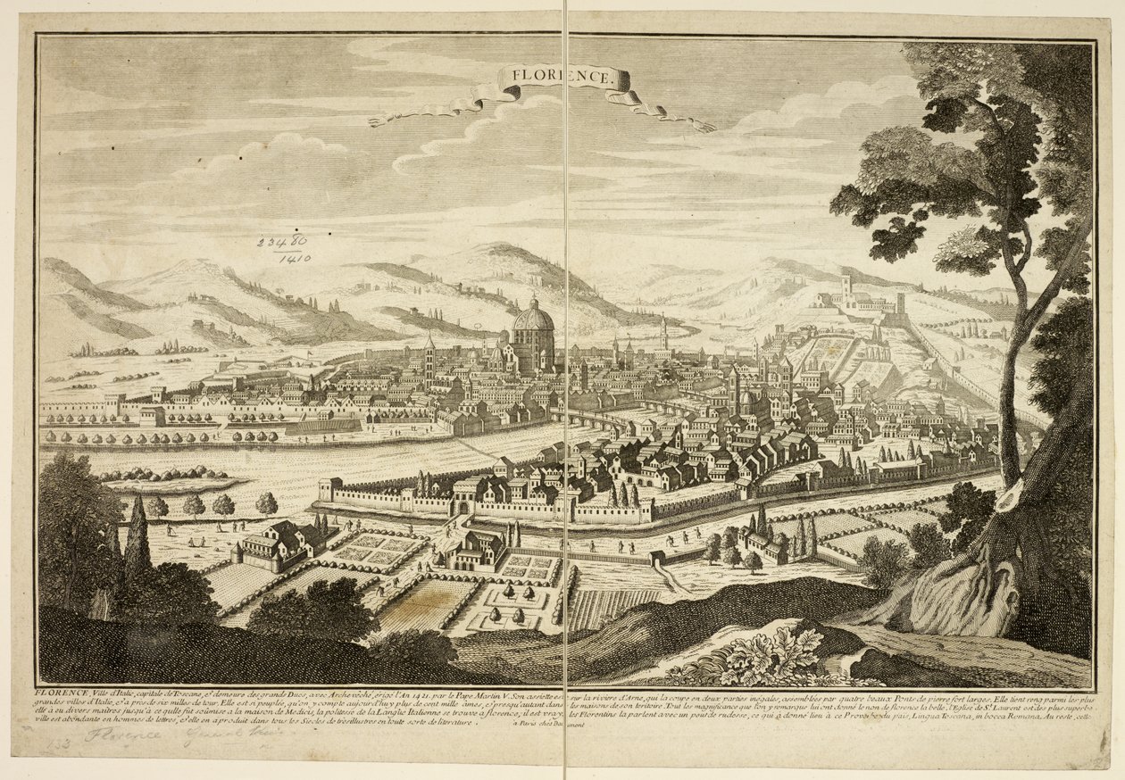 View of Florence by French School