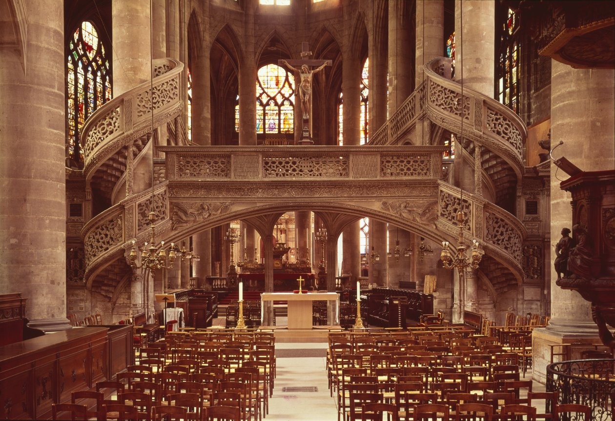View of the rood-screen, built in 1525-35 by French School