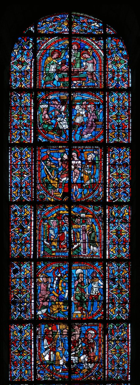Window Depicting the Legend of St. Catherine by French School