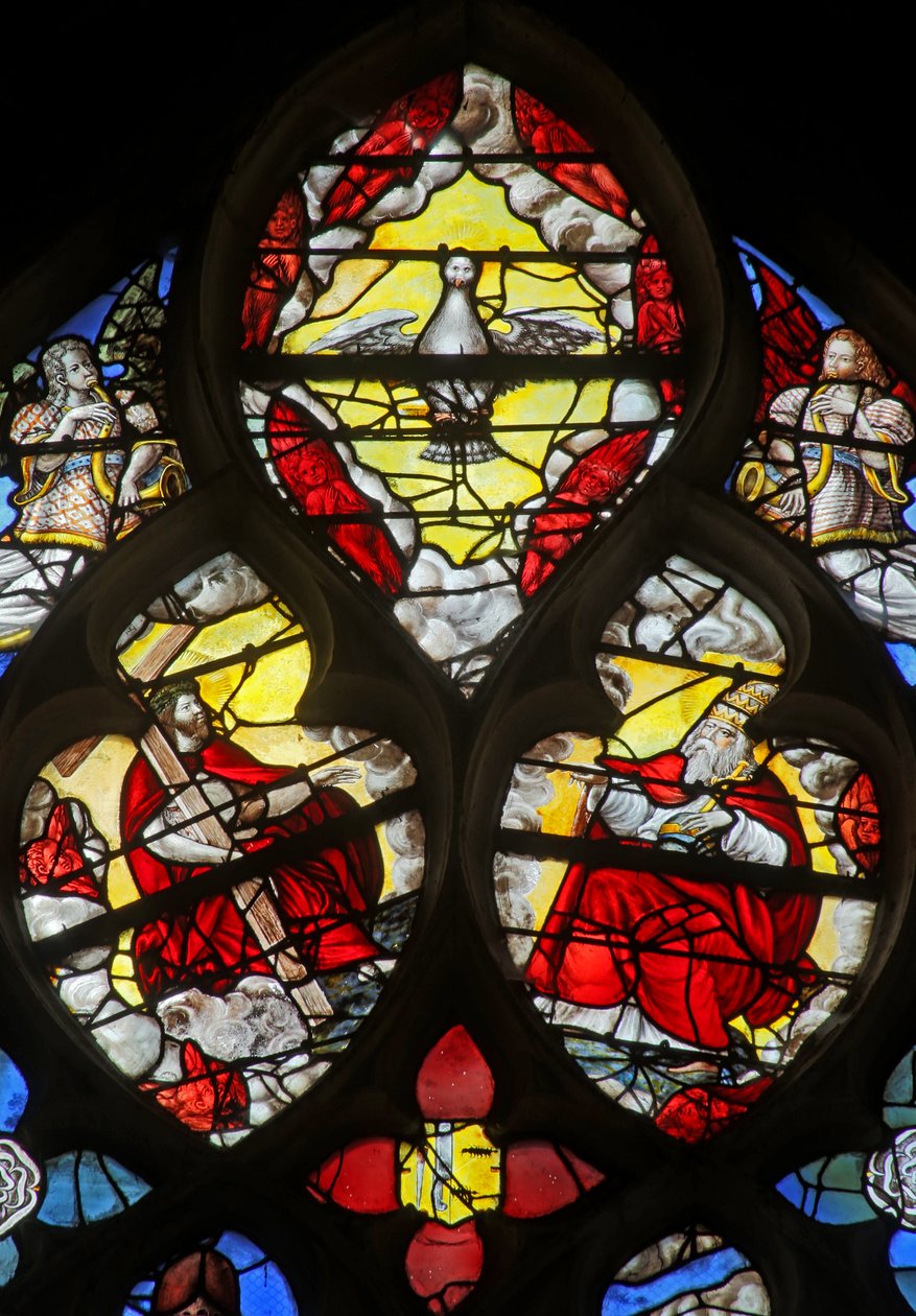 Window depicting the Trinity by French School