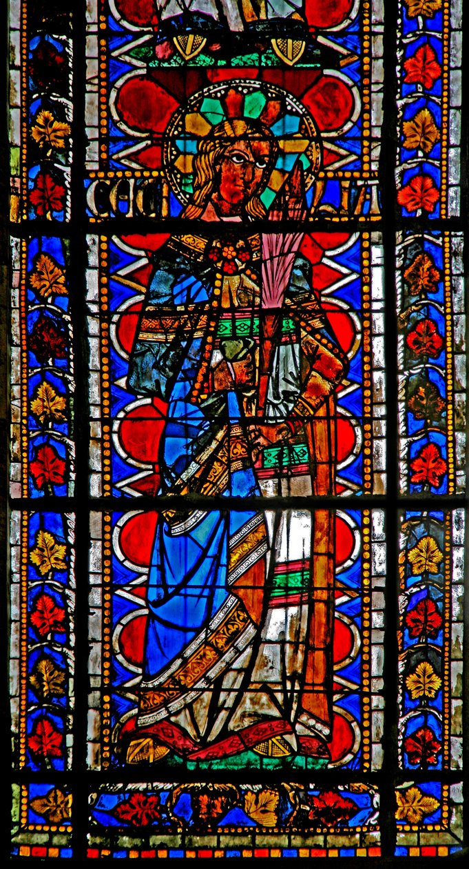 Window w202 depicting St Cecilia by French School