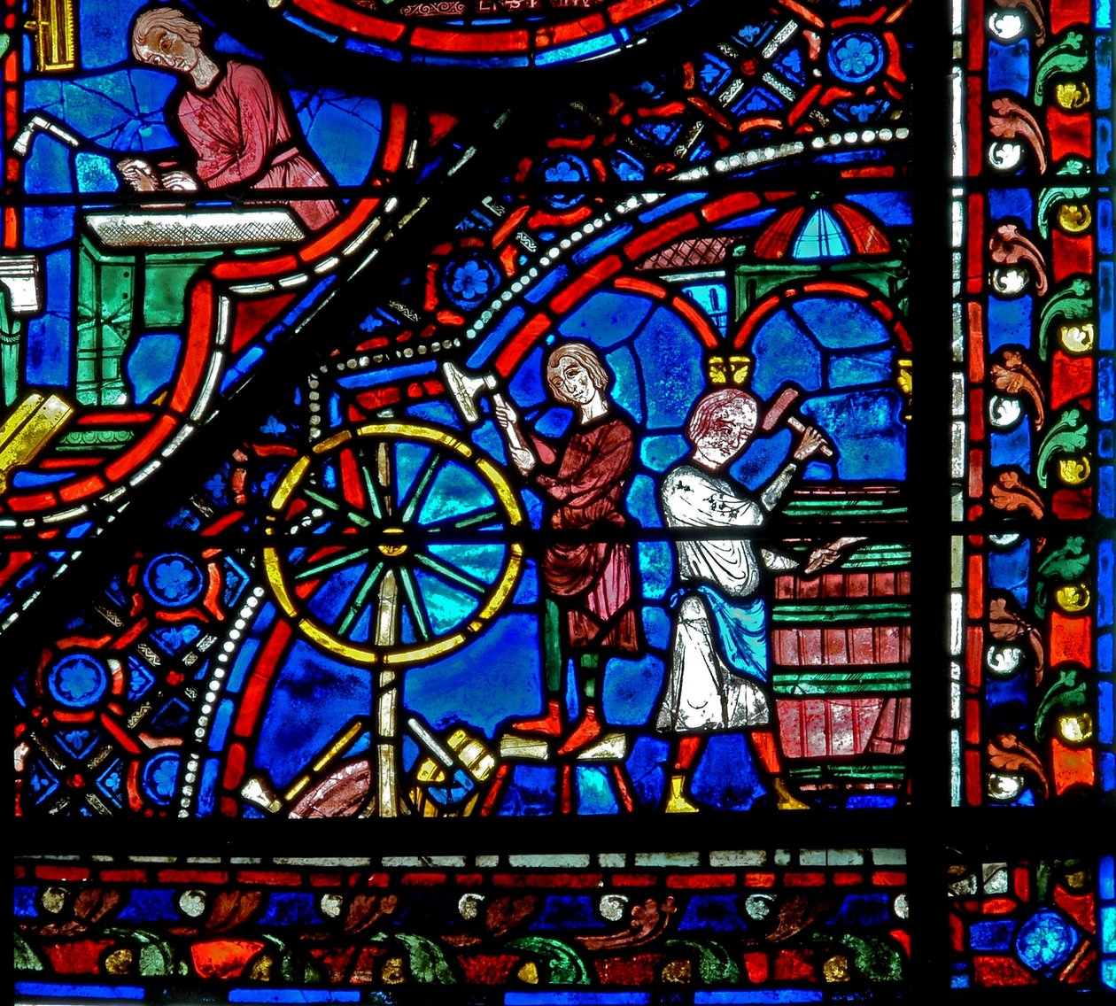 Window W21 Depicting Donors - Cartwright by French School