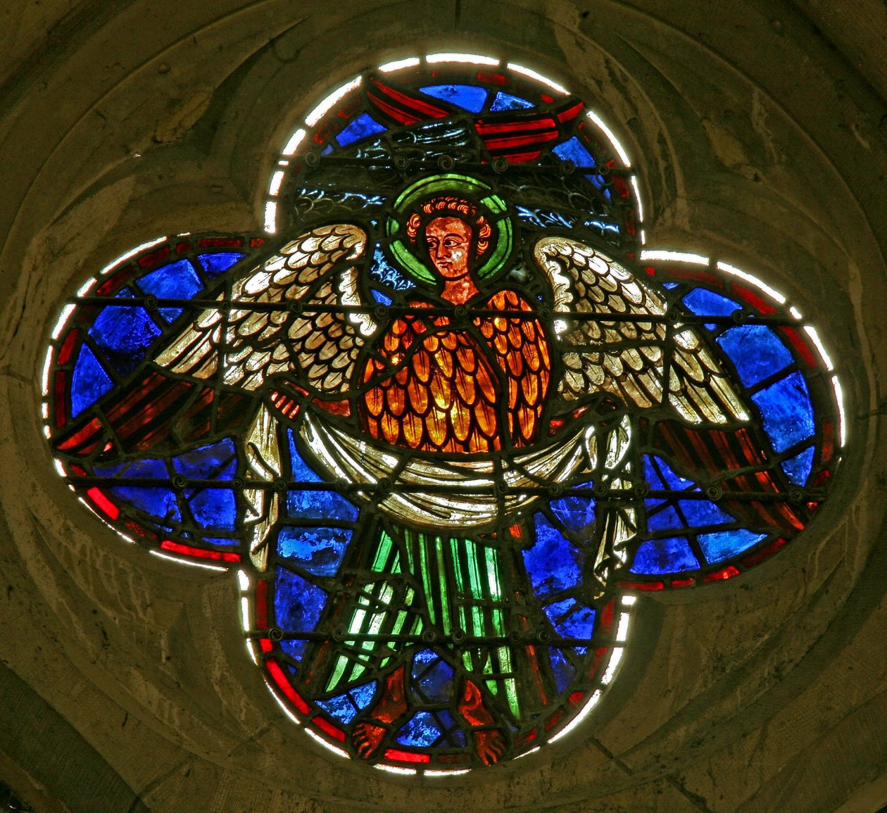 Window 24 depicting a seraphim by French School