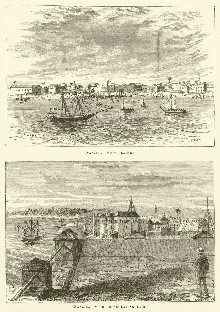 Zanzibar (engraving) by French School