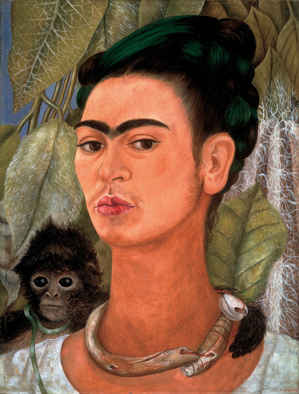 Self-Portrait with Monkey by Frida Kahlo