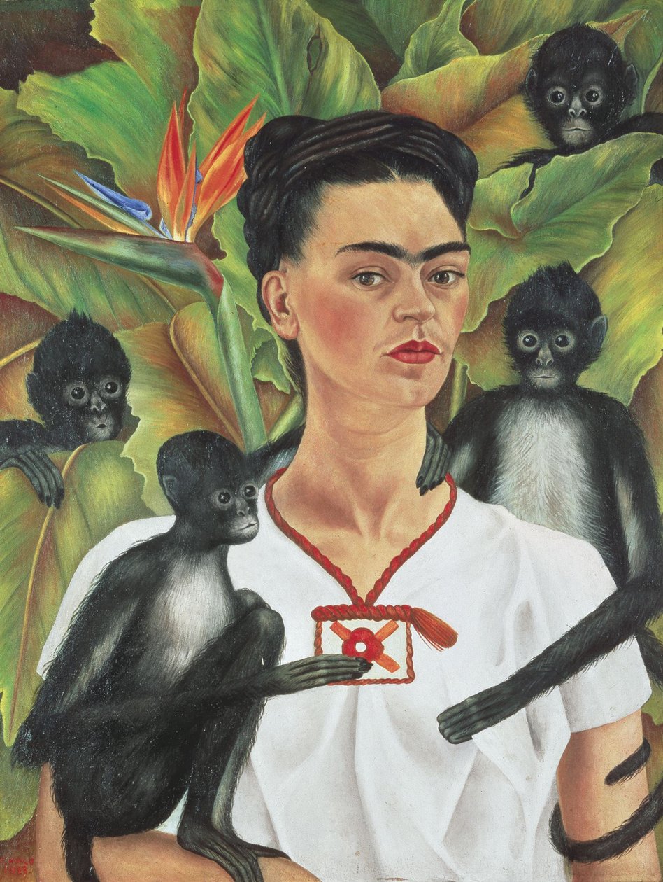 Self Portrait with Monkeys by Frida Kahlo