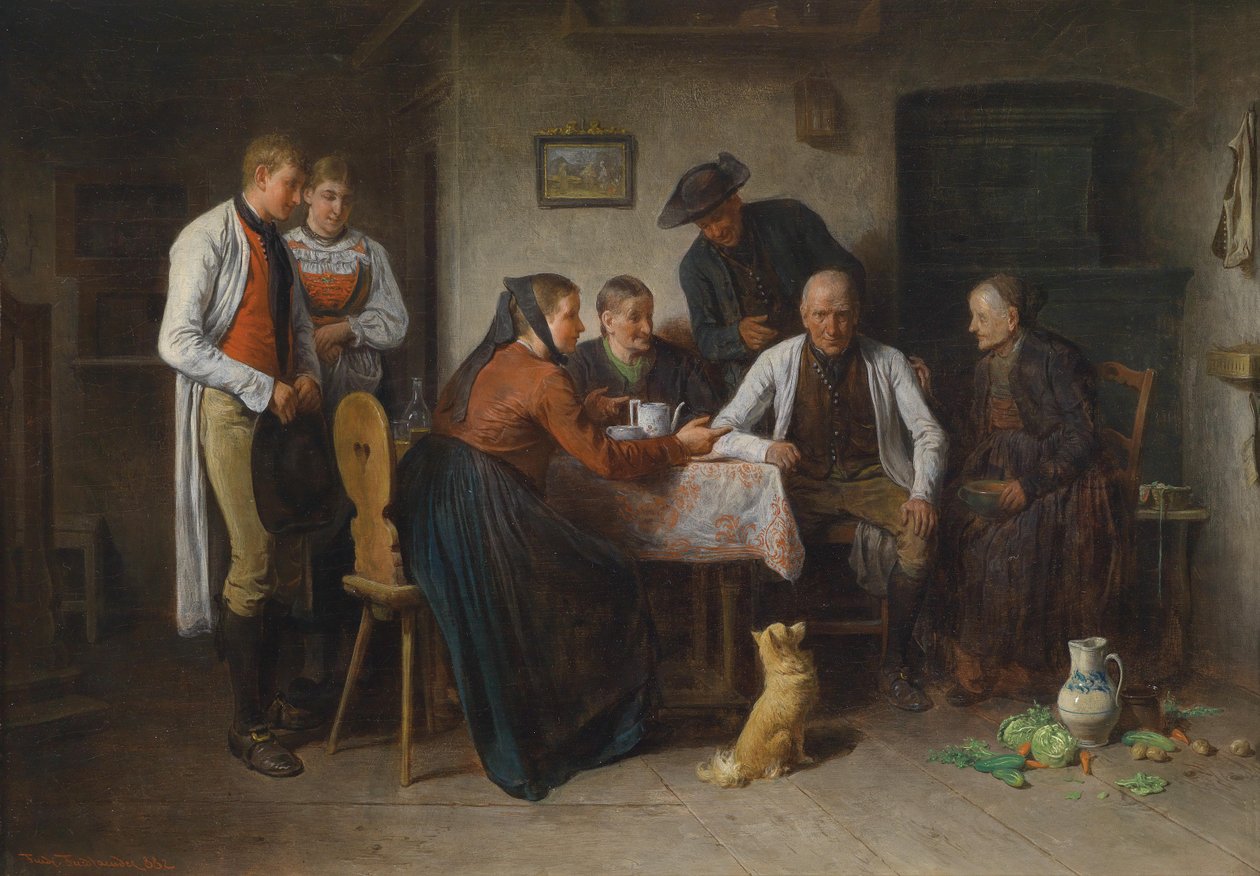 Visit of the Suitor by Friedrich Friedlander