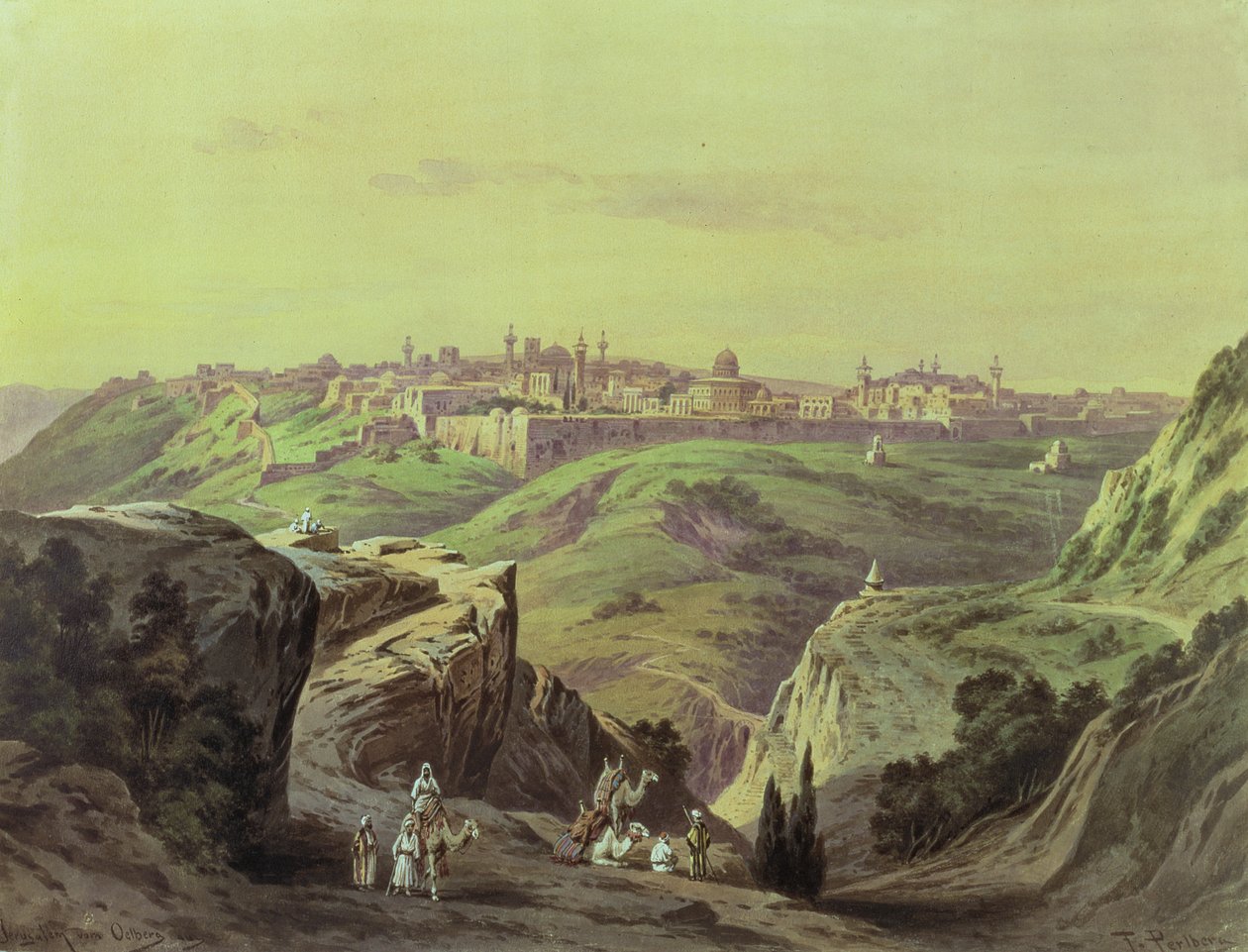 View of Jerusalem by Friedrich Perlberg