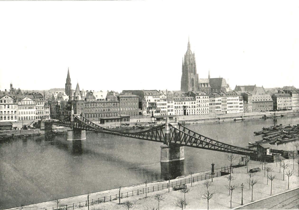 View from Sachsenhausen, Frankfurt, Germany, 1895 by Frith and Co