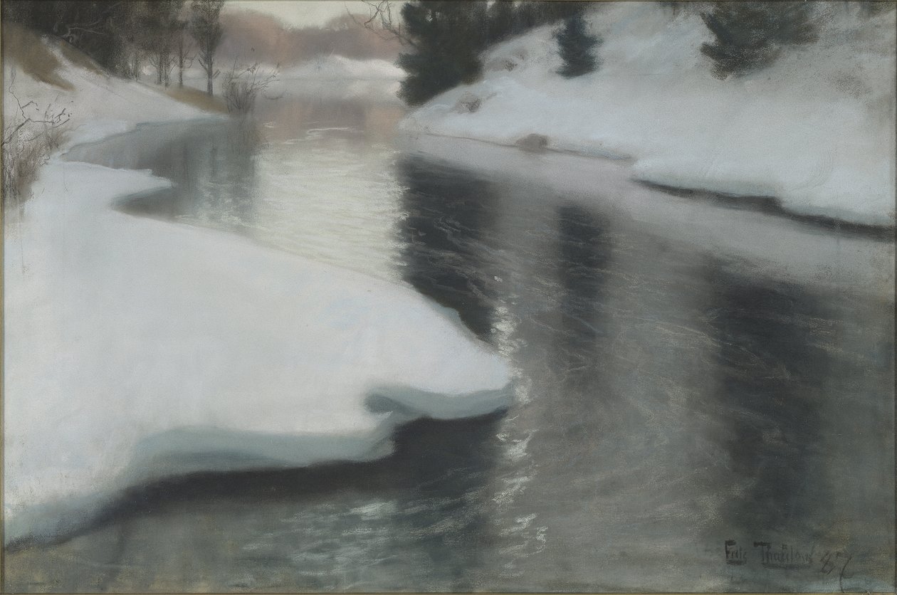 Spring Thaw, 1887 by Frits Thaulow