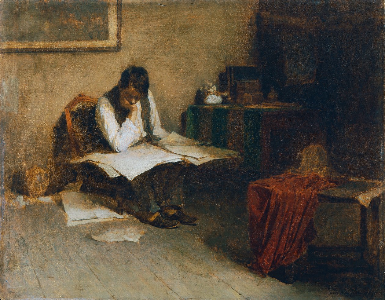 Man Reading by Fritz Rojka