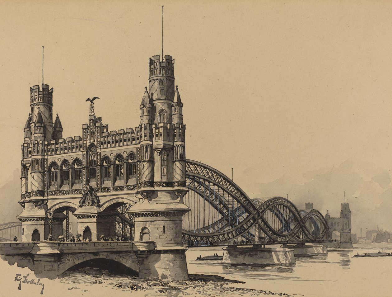 Elbbrucke by Fritz Stoltenberg