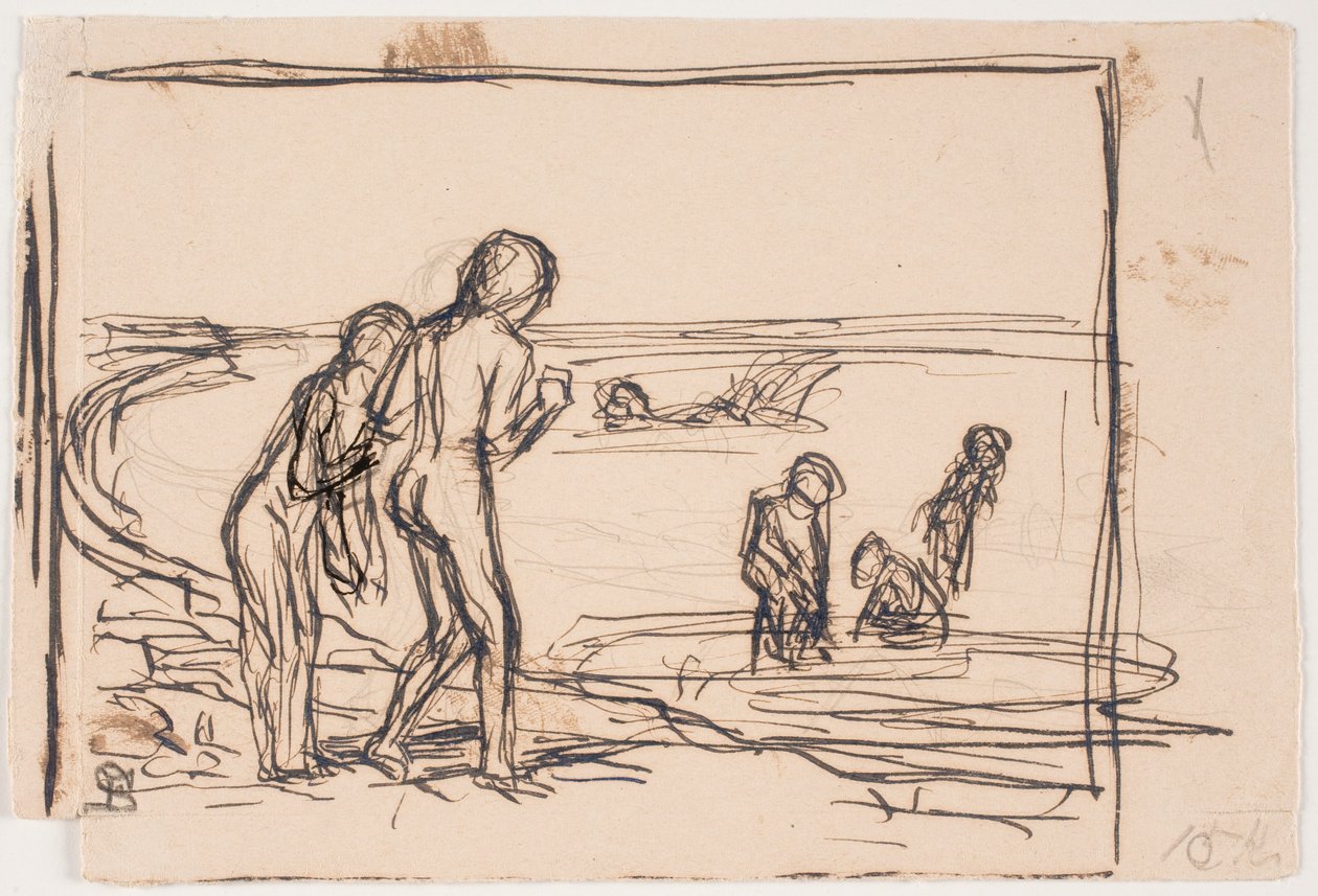 Bathing Children on the Beach by Fritz Syberg