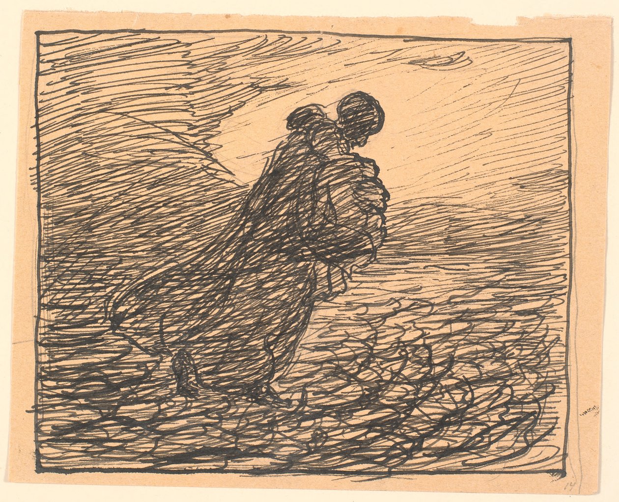 Death Walks Away with the Child by Fritz Syberg