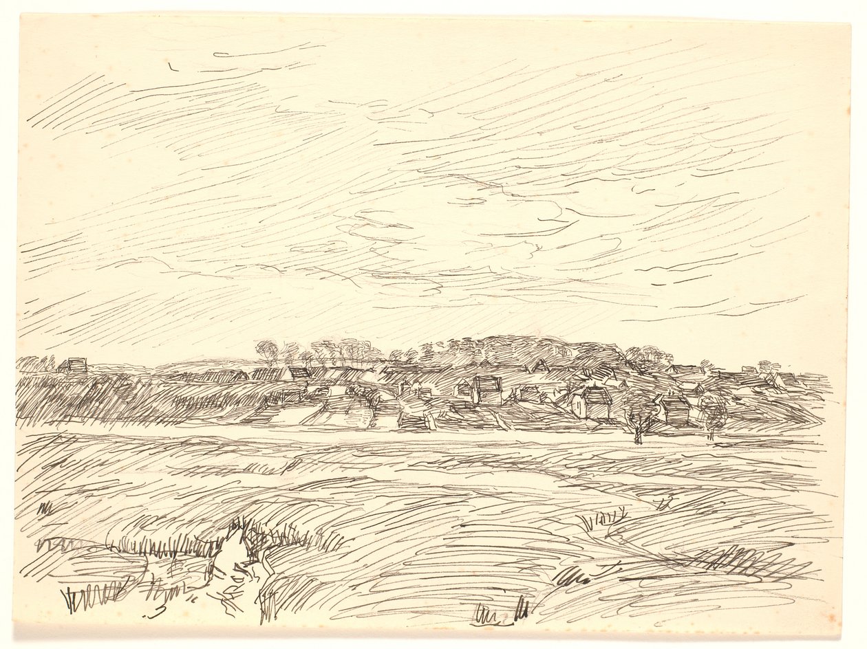 Landscape with Village by Fritz Syberg