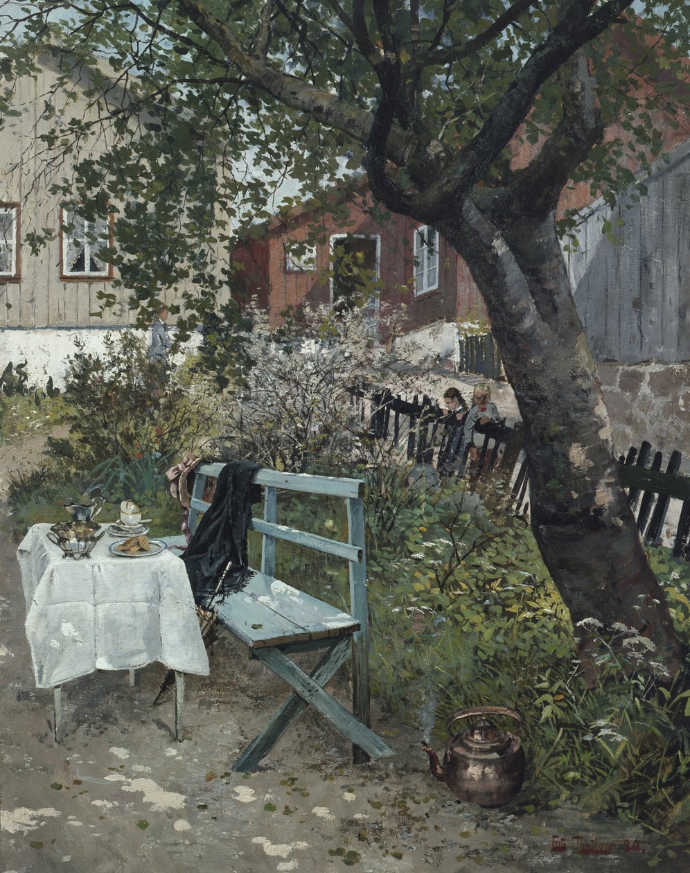 Summer Day in the Garden by Fritz Thaulow